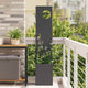 Vidaxl tuin privacy screen zwart 32 x 32 x 150 cm koudgewalst staal