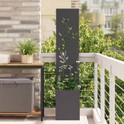 Vidaxl tuin privacy screen zwart 32 x 32 x 150 cm koudgewalst staal - afbeelding 1