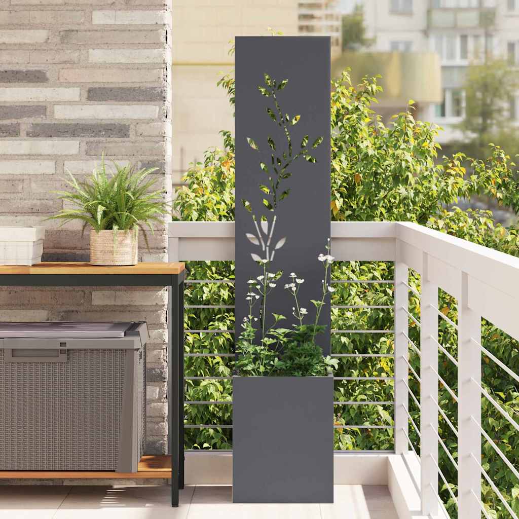 Vidaxl tuin privacy screen bloemen antraciet 32 x 32 x 150 cm