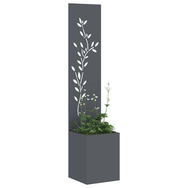 Vidaxl tuin privacy screen bloemen antraciet 32 x 32 x 150 cm