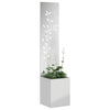 Vidaxl tuin privacy screen bloemen zilver 32 x 32 x 150 cm