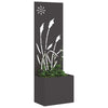 Vidaxl tuin privacy screen zwart 50 x 140 cm koudgewalst staal