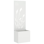 Vidaxl tuin privacy screen wit 50 x 32 x 150 cm koudgewalst staal - afbeelding 2