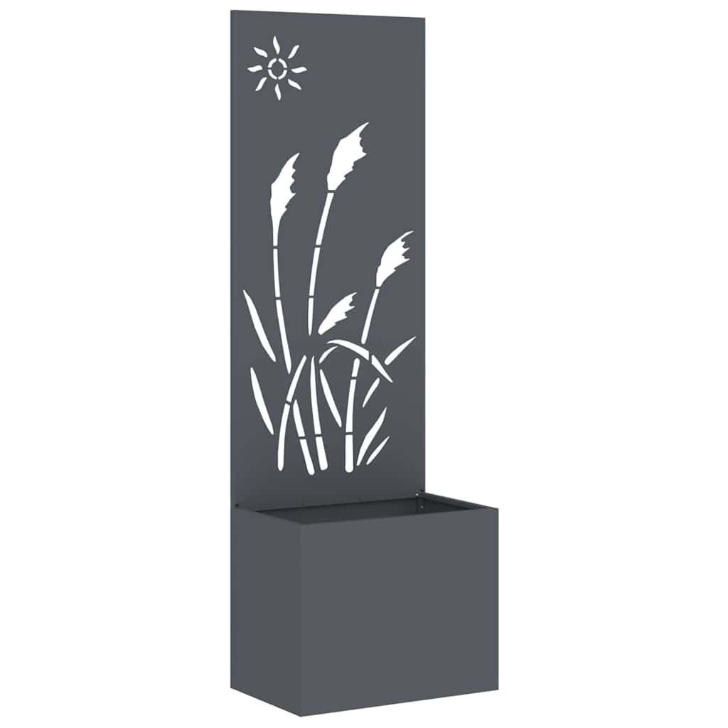 Vidaxl tuin privacy screen antraciet 50 x 140 cm koudgewalst staal