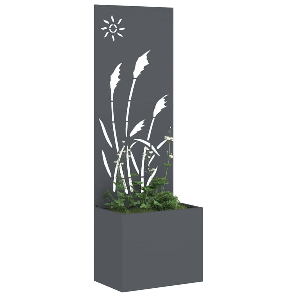 Vidaxl tuin privacy screen antraciet 50 x 140 cm koudgewalst staal