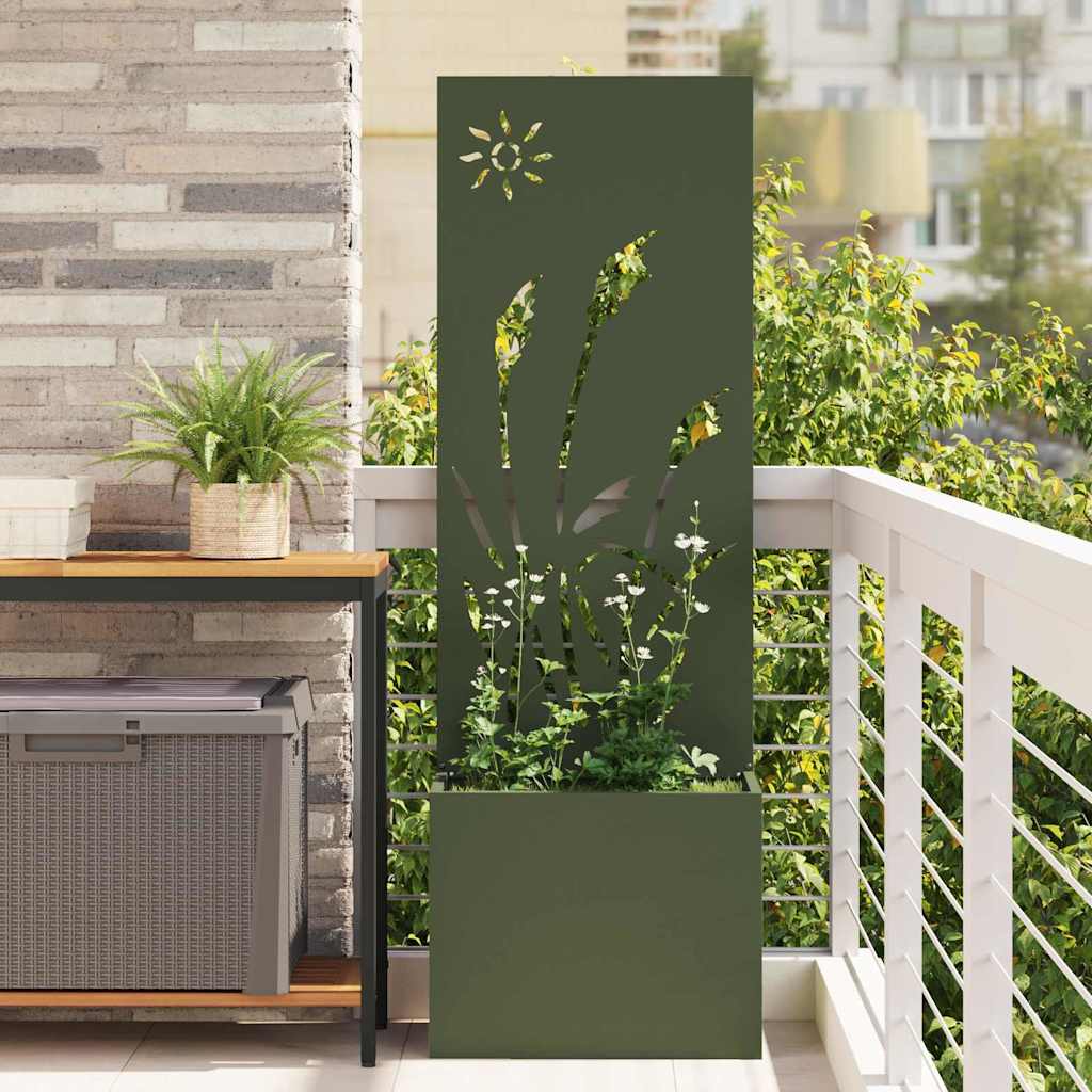 Vidaxl tuin privacy screen fretwerk olijfgroen 50 x 32 x 150 cm