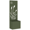 Vidaxl tuin privacy screen olijfgroen 50 x 140 cm koudgewalst staal