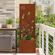 Vidaxl tuin privacy screen roestig 50 x 32 x 150 cm cortenstaal - afbeelding 1