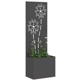 Vidaxl tuin privacy screen zwart 50 x 32 x 150 cm koudgewalst staal - afbeelding 3