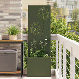 Vidaxl tuin privacy screen bloemen olijfgroen 50 x 32 x 150 cm - afbeelding 1