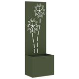 Vidaxl tuin privacy screen bloemen olijfgroen 50 x 32 x 150 cm - afbeelding 2
