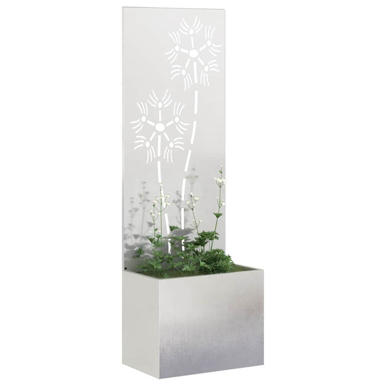 Vidaxl tuin privacy screen zilver 50 x 32 x 150 cm roestvrij staal