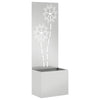 Vidaxl tuin privacy screen bloemen zilver 50 x 32 x 150 cm