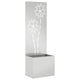 Vidaxl tuin privacy screen bloemen zilver 50 x 32 x 150 cm