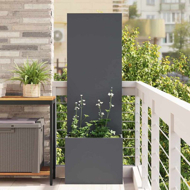 Vidaxl tuin privacy screen antraciet 50 x 140 cm koudgewalst staal