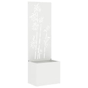 Vidaxl tuin privacy screen wit 50 x 32 x 150 cm koudgewalst staal - afbeelding 2
