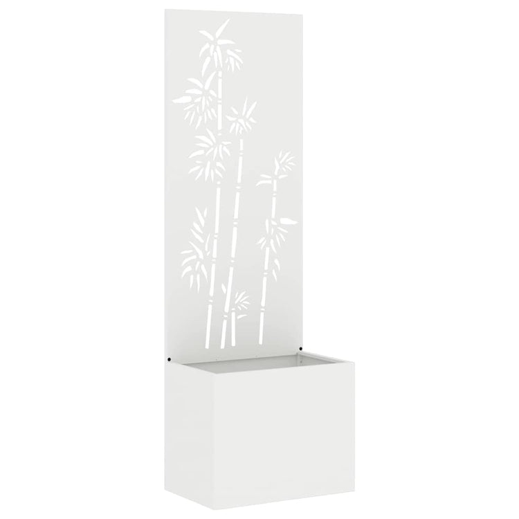 Vidaxl tuin privacy screen wit 50 x 32 x 150 cm koudgewalst staal