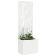 Vidaxl tuin privacy screen wit 50 x 32 x 150 cm koudgewalst staal - afbeelding 3