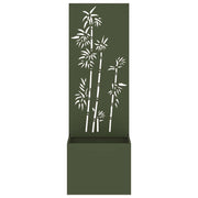 Vidaxl tuin privacy screen olijfgroen 50 x 140 cm koudgewalst staal - afbeelding 3