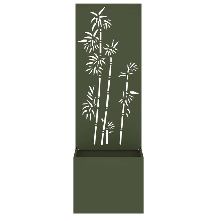 Vidaxl tuin privacy screen olijfgroen 50 x 140 cm koudgewalst staal