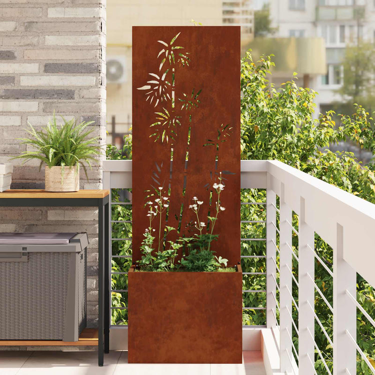 Vidaxl tuin privacy screen roestig 50 x 32 x 150 cm cortenstaal