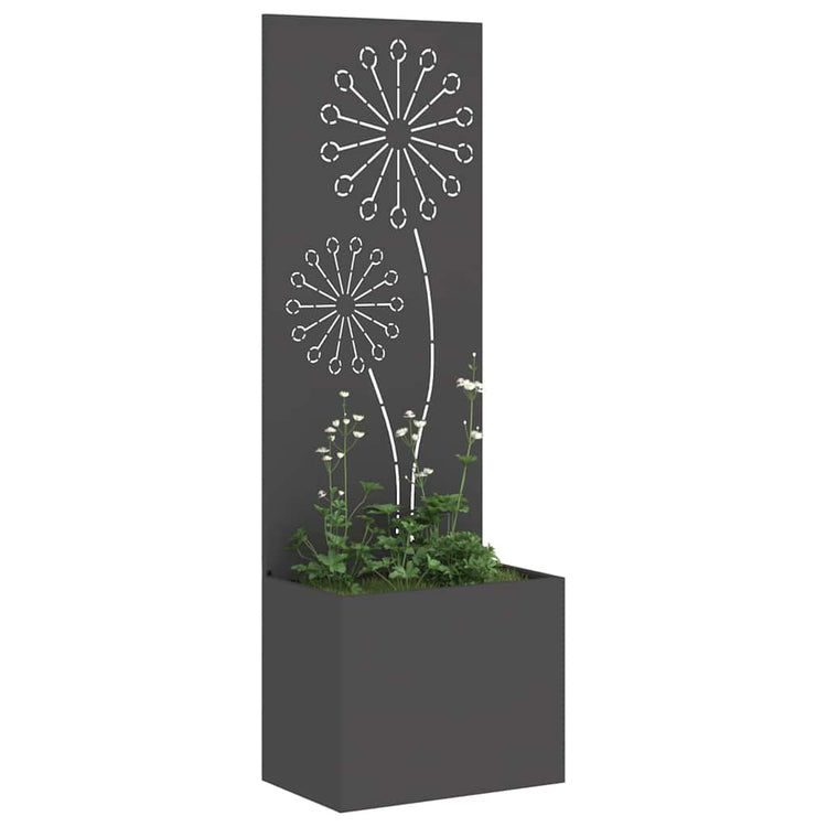 Vidaxl tuin privacy screen zwart 50 x 140 cm koudgewalst staal