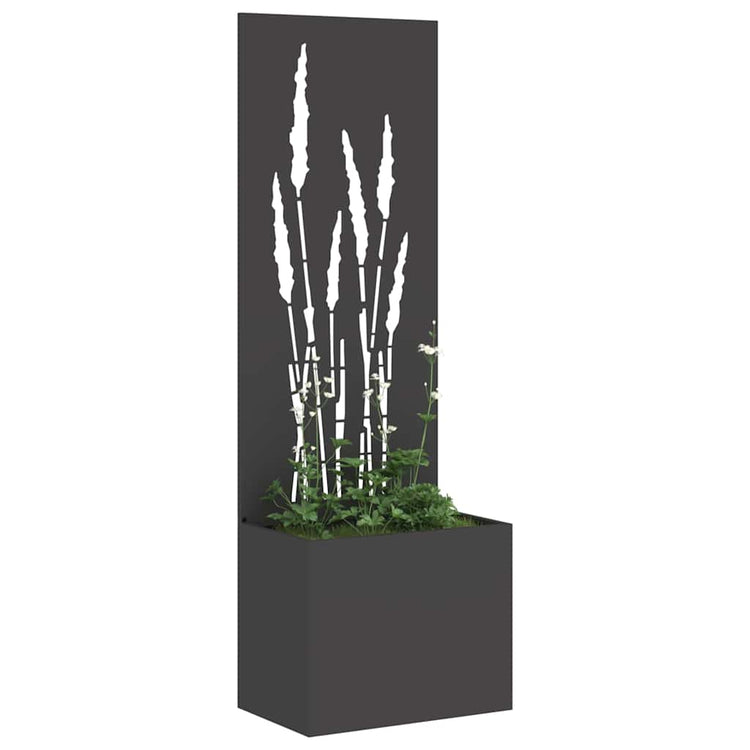 Vidaxl tuin privacy screen zwart 50 x 140 cm koudgewalst staal