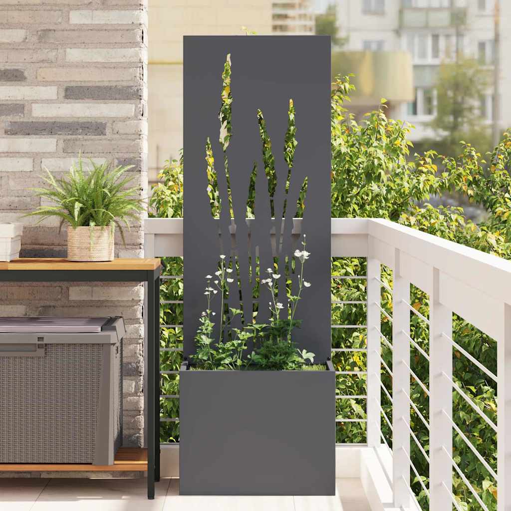 Vidaxl tuin privacy screen antraciet 50 x 140 cm koudgewalst staal