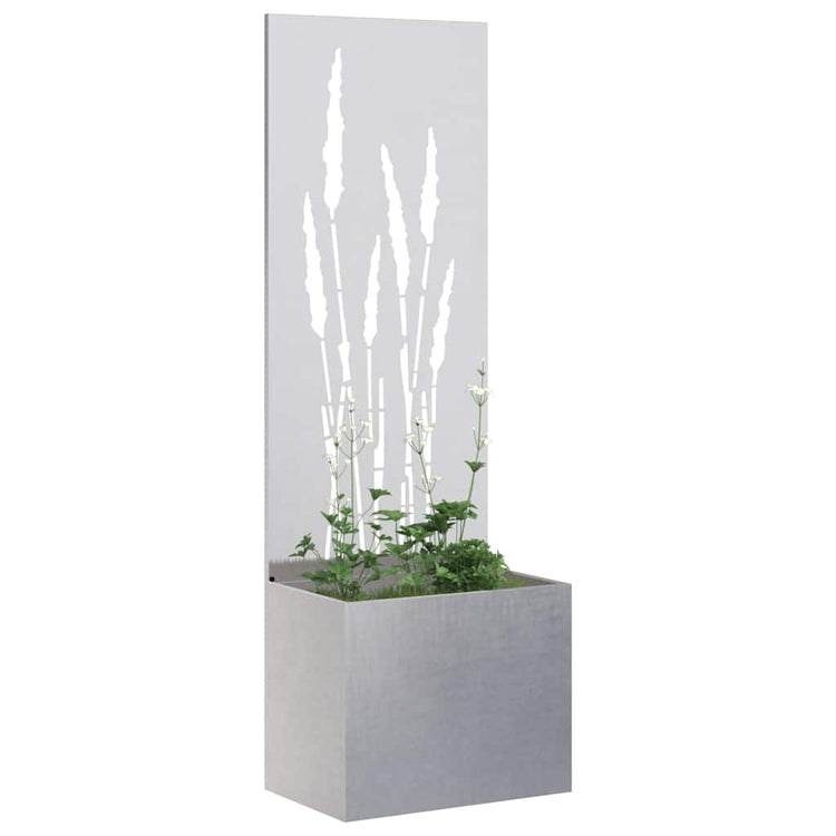 Vidaxl tuin privacy screen zilver 50 x 32 x 150 cm roestvrij staal