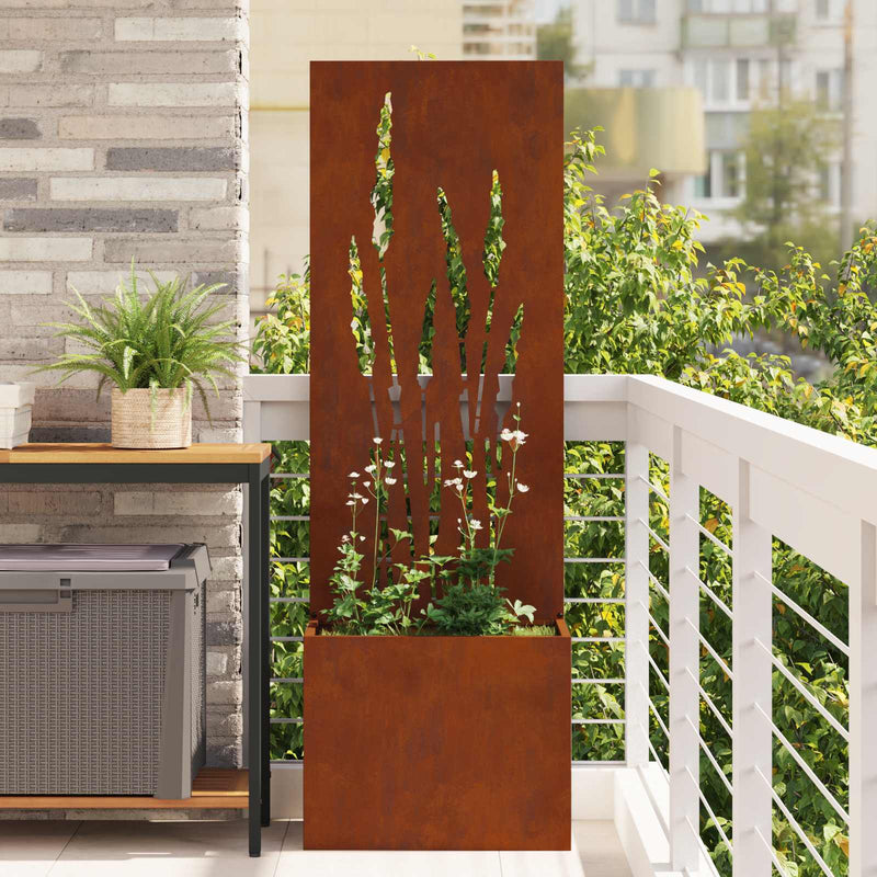 Vidaxl tuin privacy screen fretwerk roestig 50 x 140 cm cortenstaal