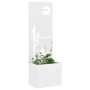 Vidaxl tuin privacy screen wit 50 x 32 x 150 cm koudgewalst staal - afbeelding 3
