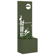 Vidaxl tuin privacy screen fretwerk olijfgroen 50 x 32 x 150 cm - afbeelding 3