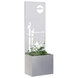 Vidaxl tuin privacy screen zilver 50 x 32 x 150 cm roestvrij staal - afbeelding 3