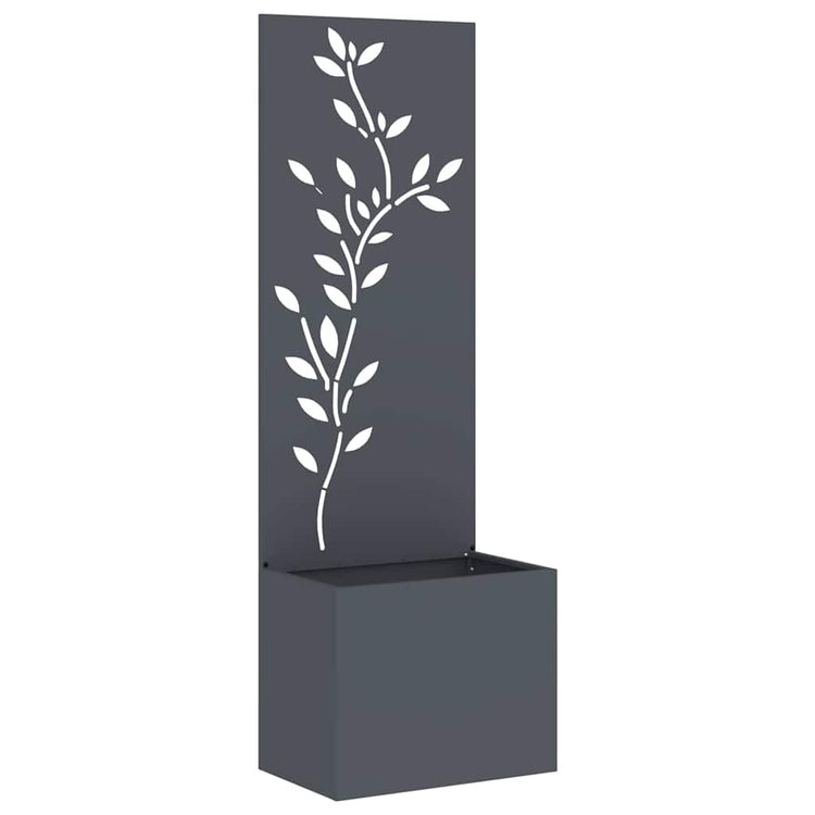 Vidaxl tuin privacy screen bloemen antraciet 50 x 32 x 150 cm