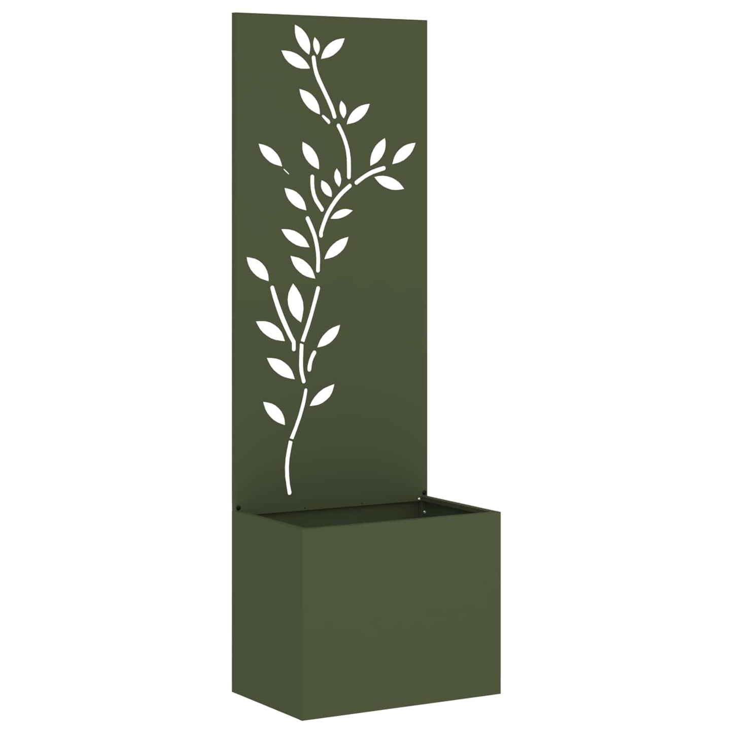 Vidaxl tuin privacy screen olijfgroen 50 x 140 cm koudgewalst staal