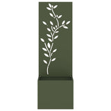 Vidaxl tuin privacy screen olijfgroen 50 x 140 cm koudgewalst staal - afbeelding 3