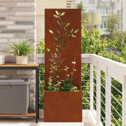 Vidaxl tuin privacy screen roestig 50 x 32 x 150 cm cortenstaal - afbeelding 1