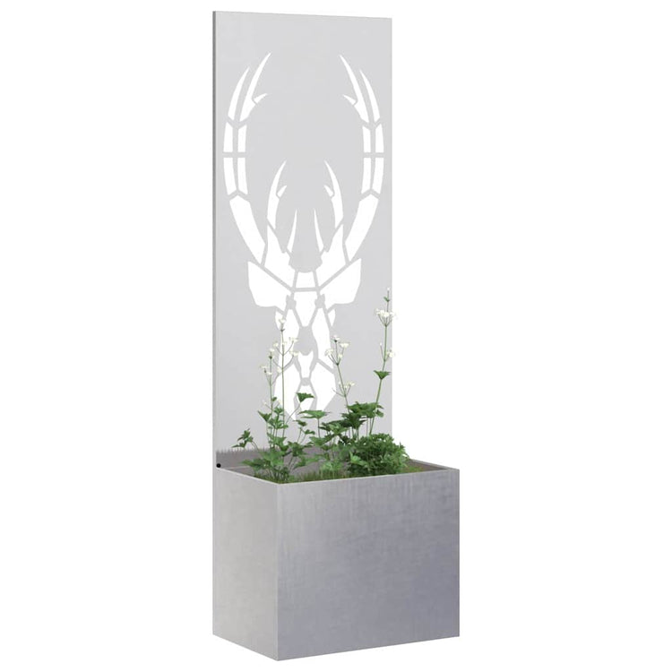 Vidaxl tuin privacy screen zilver 50 x 32 x 150 cm roestvrij staal