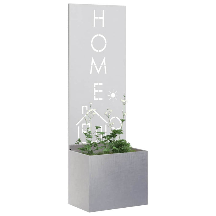 Vidaxl tuin privacy screen zilver 50 x 32 x 150 cm roestvrij staal