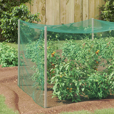 Vidaxl vogel beschermnet groen 2 x 5 m polyetheen