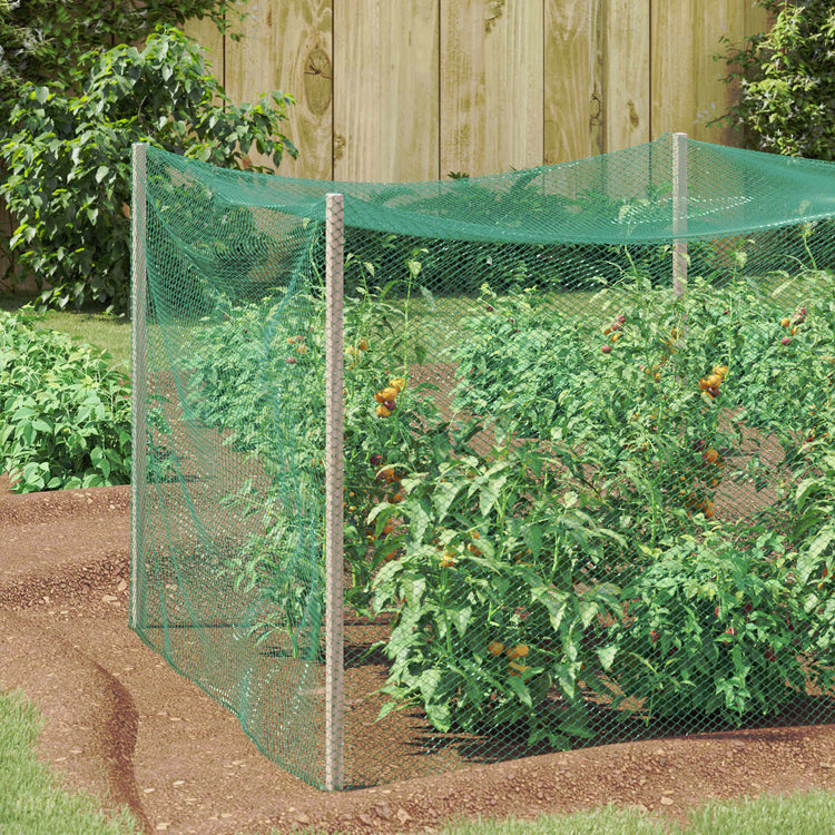 Vidaxl vogel beschermnet groen 4 x 10 m polyetheen
