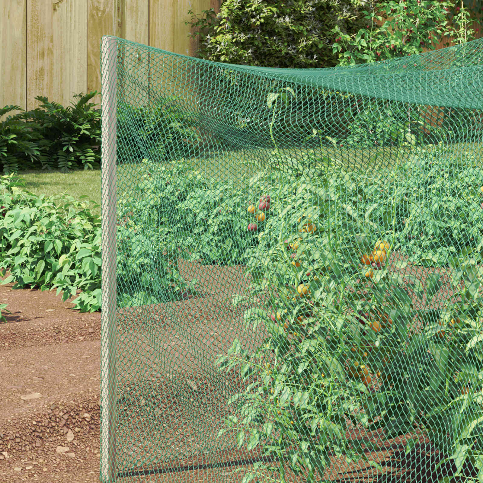 Vidaxl vogel beschermnet groen 4 x 25 m polyetheen
