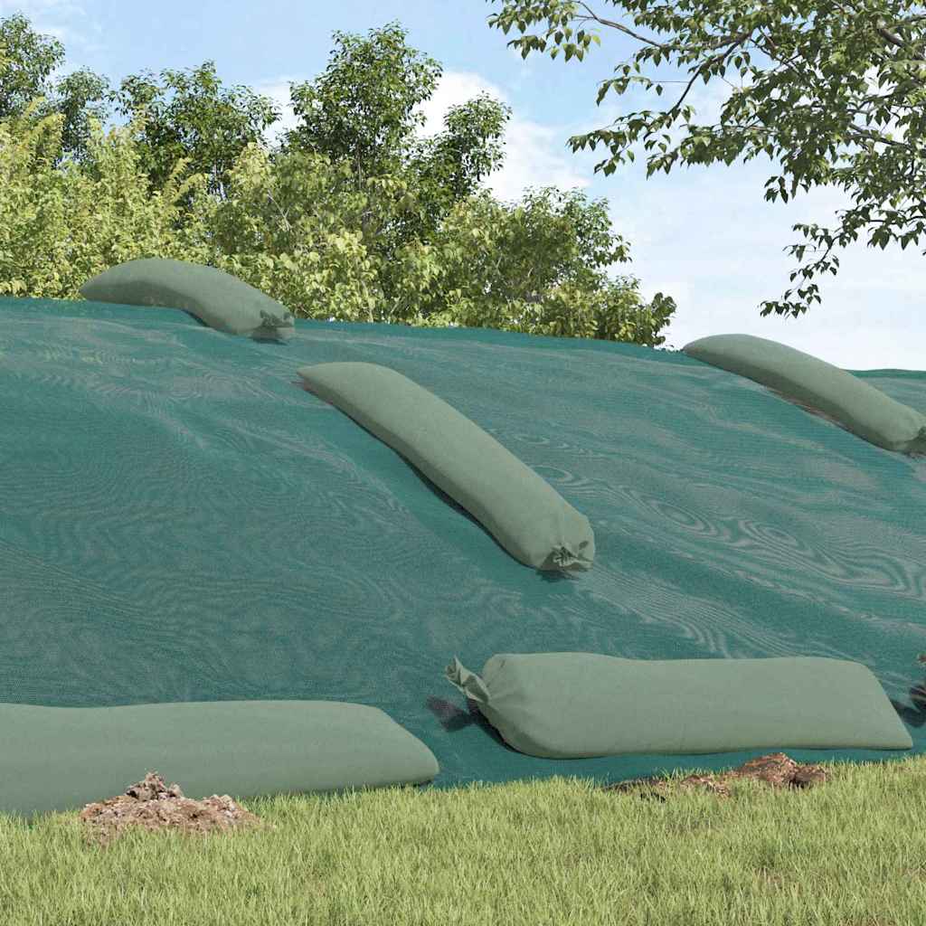 Vidaxl siloafdekking groen 8 x 5 m hdpe