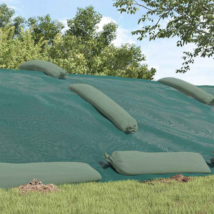 Vidaxl siloafdekking groen 12 x 5 m hdpe