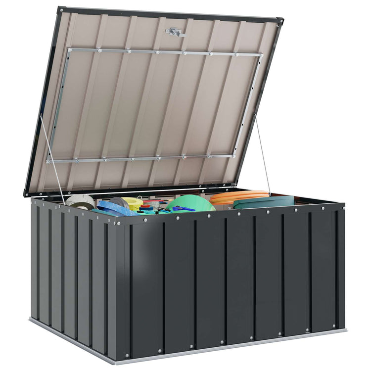 Vidaxl tuinopslagdoos zwart 101 x 82 x 50 cm staal