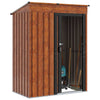 Vidaxl tuinhuisjes bruin 137 x 81 x 180 cm metaal