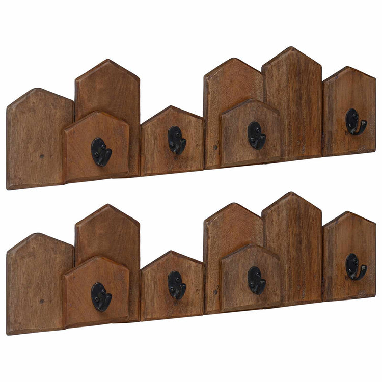 Vidaxl hanger bruin 48 x 8 x 15 cm massief mahoniehout