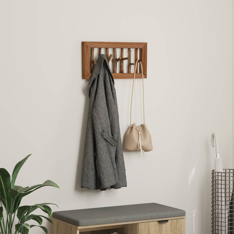 Vidaxl jassenhaak naturel 50 x 10 x 25 cm massief mahoniehout