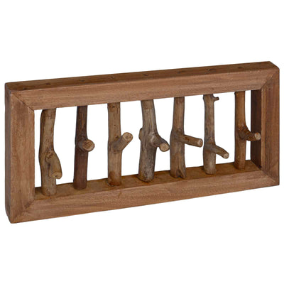 Vidaxl hanger bruin 50 x 11 x 25 cm massief mahoniehout