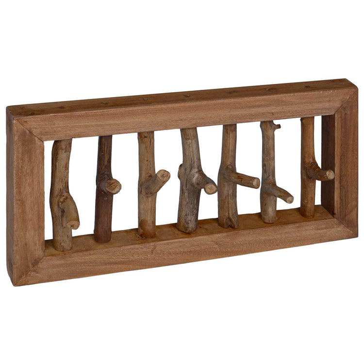 Vidaxl jassenhaak naturel 50 x 10 x 25 cm massief mahoniehout